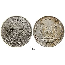 Mexico City, Mexico, pillar 8 reales, Philip V, 1741MF.
