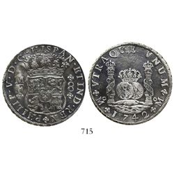 Mexico City, Mexico, pillar 8 reales, Philip V, 1742MF.