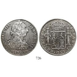 Mexico City, Mexico, bust 8 reales, Charles III, 1783FF.