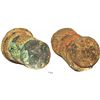 Image 1 : Clump of 5 Spanish colonial bust 8 reales, Charles III, encrusted.