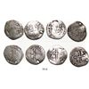 Image 1 : Lot of 4 Mexico City, Mexico, cob 1R, Philip II, assayers O and F.