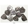 Image 1 : Lot of 10 Mexico City, Mexico, cob 1R, Charles II and Philip V, various assayers (where visible).