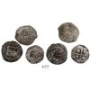 Image 1 : Lot of 3 Mexico City, Mexico, cob 1/2R, Philip II and III, assayers O and not visible.