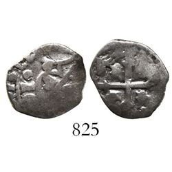 Mexico City, Mexico, cob 1/2 real, 1671G, very rare.