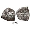 Image 1 : Mexico City, Mexico, cob 1/2 real, (16)80(L), very rare.