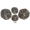Image 1 : Lima, Peru, cob 1/4 real, Philip II, assayer Diego de la Torre, * to right of castle.