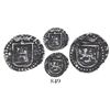 Image 1 : Lima, Peru, cob 1/4 real, Philip II, assayer Diego de la Torre, * to left and P to right of castle.