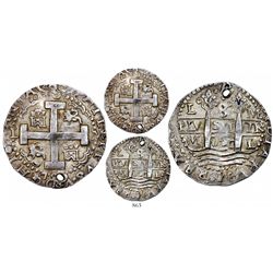 Lima, Peru, cob 8 reales Royal, 1720M, extremely rare, Calico cover coin.