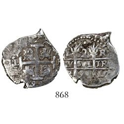 Lima, Peru, cob 2 reales, 1699R.