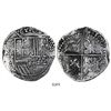 Image 1 : Potosi, Bolivia, cob 8 reales, Philip II, assayer B (3rd period), tiny and broken punch for assayer 