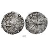 Image 1 : Potosi, Bolivia, cob 8 reales, Philip II, assayer B (3rd period).