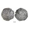 Image 1 : Potosi, Bolivia, cob 4 reales, Philip II, assayer B (3rd period).