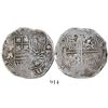 Image 1 : Potosi, Bolivia, cob 4 reales, Philip II, assayer A/B, ex-Karon.