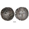 Image 1 : Potosi, Bolivia, cob 2 reales, Philip II, assayer M to right, rare.