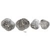 Image 1 : Lot of 2 Potosi, Bolivia, cob minors of assayer E (1651-2): 2R and 1R, both scarce.