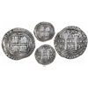 Image 1 : Potosi, Bolivia, cob 8 reales Royal, 1653E, dot-PH-dot at top.