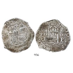 Potosi, Bolivia, cob 8 reales, 1667E.