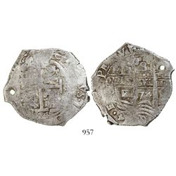 Potosi, Bolivia, cob 8 reales, 1674E.