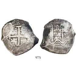 Potosi, Bolivia, cob 8 reales, 1717Y.