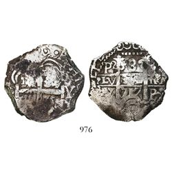 Potosi, Bolivia, cob 8 reales, 1717Y.