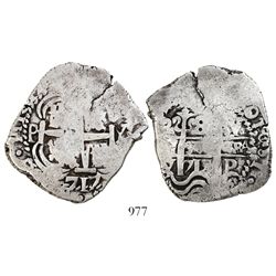 Potosi, Bolivia, cob 8 reales, 1717Y.