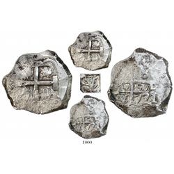 Potosi, Bolivia, cob 8 reales, 1771/0V/J, unique and unlisted.