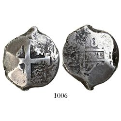 Potosi, Bolivia, cob 8 reales, 1773V, rare.