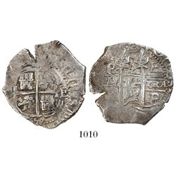 Potosi, Bolivia, cob 4 reales, 1659E.