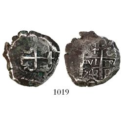 Potosi, Bolivia, cob 4 reales, 1743C.
