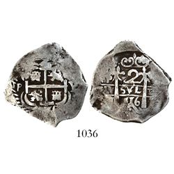 Potosi, Bolivia, cob 2 reales, 1716Y.