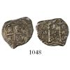 Image 1 : Potosi, Bolivia, cob 1 real, 1656E, pomegranate at top.