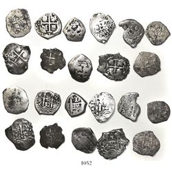 Lot of 11 Potosi, Bolivia, cob 1R, Philip IV through Ferdinand VI, various dates and assayers (1652E
