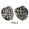 Image 1 : Potosi, Bolivia, cob 1/2 real, 1766, unique with king's ordinal III above monogram.