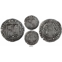 Santo Domingo, Dominican Republic, 4 reales, Charles-Joanna, assayer F to left, extremely rare.