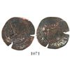 Image 1 : Santo Domingo, Dominican Republic, copper 4 maravedis, Charles-Joanna, assayer F, with key counterma