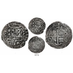 Panama, cob 4 reales, Philip II, assayer oB to left, mintmark-denomination AP-IIII to right, very ra