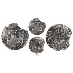 Panama, cob 4 reales, Philip II, assayer oB to left, mintmark-denomination AP-IIII to right, very ra