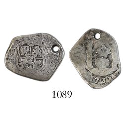 Guatemala, cob 1 real, 1733J, rare.
