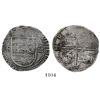 Image 1 : Seville, Spain, cob 4 reales, Philip II, assayer Gothic D at 4 o'clock outside tressure around cross