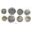 Image 1 : Lot of 4 Spanish cob/milled minors: 2R Seville Philip II; 1R Seville Ferdinand-Isabel assayer Gothic