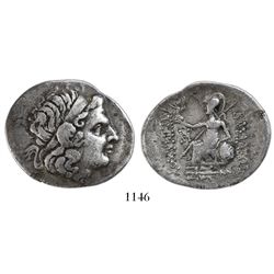 Kings of Thrace, AR tetradrachm, Lysimachos, 305-281 BC, Byzantion mint, 2nd-1st century BC.