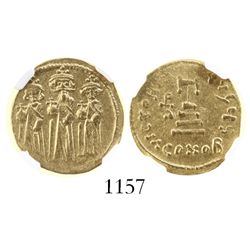 Byzantine Empire, AV solidus, Heraclius, 610-641 AD, encapsulated NGC XF strike 4/5 surface 3/5 clip