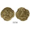 Image 1 : Byzantine Empire, AV solidus, Constans II and Constantine IV, 654-668 AD, encapsulated NGC Ch AU str