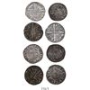 Image 1 : Lot of 4 medieval silver pennies of England, France and Scotland, 1200s to 1300s.