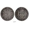 Image 1 : Potosi, Bolivia, pillar 8 reales, Charles III, 1767JR, six-petal rosette below shield, very rare var