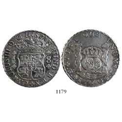 Potosi, Bolivia, pillar 8 reales, Charles III, 1770JR.