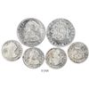 Image 1 : Lot of 3 Potosi, Bolivia, bust 2R and 1R, Charles III: 2R, 1780/79PR; 1R, 1780PR; and 1R, 1781PR.