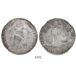 Potosi, Bolivia, 8 soles, 1840LR, encapsulated NGC AU 55.