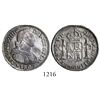 Image 1 : Santiago, Chile, bust 2 reales, Charles IV, 1807FJ.