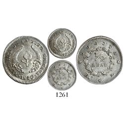 Bogota, Colombia, 1/2 real, 1840RS.